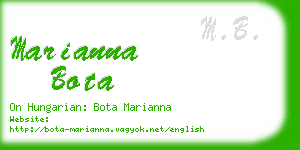 marianna bota business card